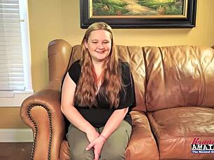 Curvy redhead Rose gets pussy fucked!