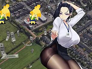 the office lady at work