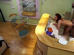 slutty step daughter candy red gets homemade sex with father in law