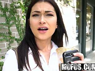 Pilates instructor fucks in alley! Levi Cash and Jennifer Jacobs!