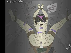 Bound Cheater Gets Bondage Punishment In Fantasy Cartoon