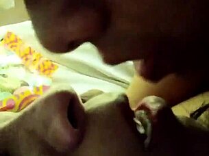 Horny mature MILF with big tits and ass engages in sex with chubby gay cock