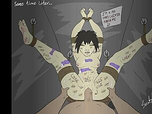 Bound Cheater Gets Bondage Punishment In Fantasy Cartoon