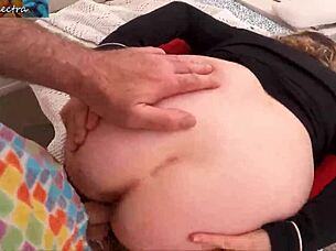 Does the stepmom let her stepson fuck her after rubbing his dick on her ass?