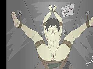 Bound Cheater Gets Bondage Punishment In Fantasy Cartoon