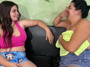 Emotional lesbian encounter with young mother-in-law using dildo for money