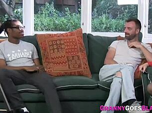 Mature Granny Endures Hardcore Anal Fucking with Big Cock and Handjob