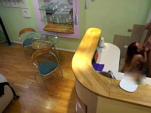 slutty step daughter candy red gets homemade sex with father in law