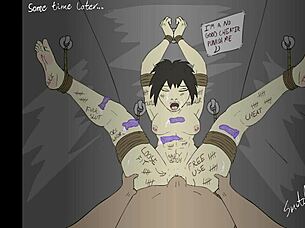 Bound Cheater Gets Bondage Punishment In Fantasy Cartoon