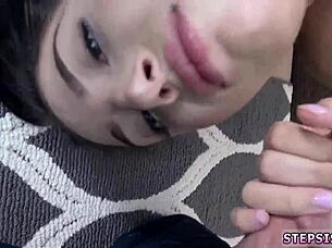 Czech teen with big natural tits annoys her stepbro