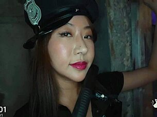 two naughty guards seduce big dick prisoner in prison