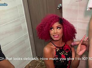 Delivery Guy Receives Reward From Beautiful Girls In Office Bathroom