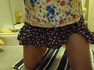 crazy girl pees in panties and wets herself non-stop