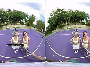 Vr Threesome - Riley Reid And Melissa Moore - Naughtyamericavr Com