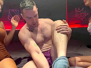 Latina lesbian neighbors invite white guy to breed them bareback