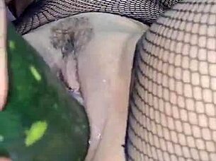 Colombian Whore Rabbitquicky Uses Cucumber In Wet Pussy