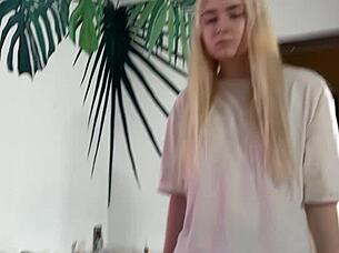 pretty step sis builds courage for deepthroat blowjob at college