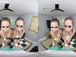 Vr Threesome - Riley Reid And Melissa Moore - Naughtyamericavr Com