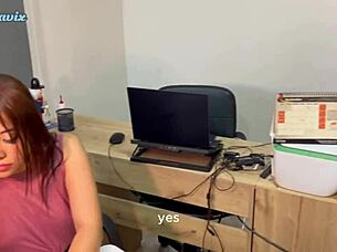 Delivery Guy Receives Reward From Beautiful Girls In Office Bathroom