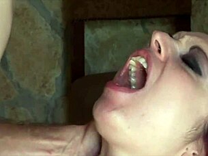 Italian slut dominates guy in bondage then takes anal.