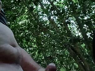 Ma�tresse kantalis offers her slave ebed in the forest.