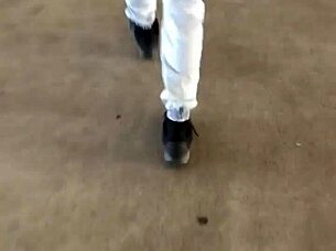 Narrating the flirtation on the train leading to a private moment in the bathroom.