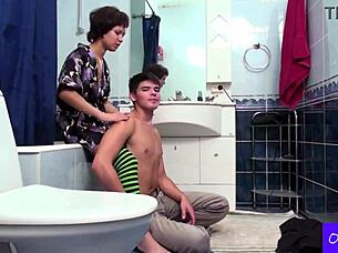 Alla and Navon share intimate dorm massage.