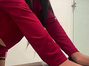 I Break My Mother-In-Law's Pussy When I Catch Her Peeing In The Bathroom