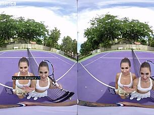 Vr Threesome - Riley Reid And Melissa Moore - Naughtyamericavr Com