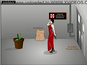 Ada Wong plays against the pink queen.