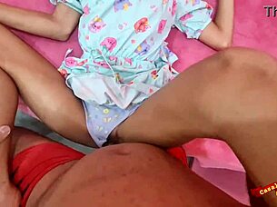 Pretend my stepdaughter is a thai teen in cosplay enduring anal sex