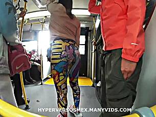 big ass in leggings lets me rub on bus 😏