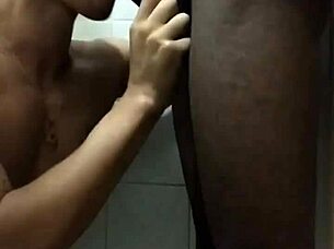 Narrating the flirtation on the train leading to a private moment in the bathroom.