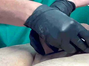 Mistress April dominates with caning and sucking.