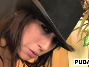 Capri fucks her pussy solo