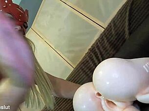 crazywifeslut rough fuck with futanari sex doll 😈.