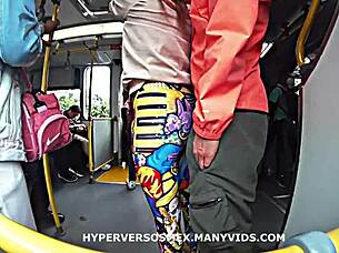 big ass in leggings lets me rub on bus 😏