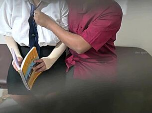 Teacher fucks student in college affair.