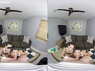 Vr Threesome - Riley Reid And Melissa Moore - Naughtyamericavr Com