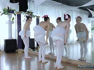 Teen Ballerinas Experience First Strapon Orgy In Dorm Party With Handjob And POV