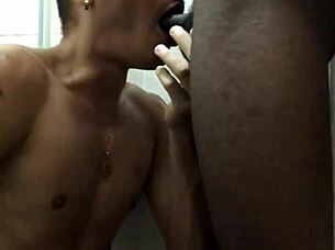 Narrating the flirtation on the train leading to a private moment in the bathroom.