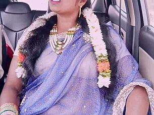 indian car sex with beautiful tourist aunty and driver, dirty talks