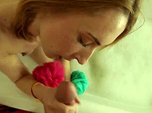 a beautiful milf invited me to the bathroom and sucked my big cock