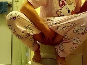 NONE STOP PEE in Panties and Wetting Myself Compilation with Skirt and Toys