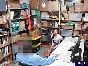 I, uh, caught this cute teen stealing and she gave me a blowjob then I screwed her in the office.