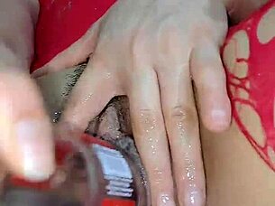 Colombian Emo Latina Wet Horny Pussy Squirts On Coke Bottle Creamy Orgasm