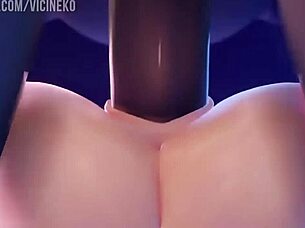 Mona battles hilichurl in epic showdown by vicineko