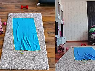 I spread my big ass in this wet naked workout