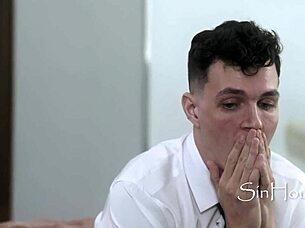 Milf teaches young preachers to mix faith with fornication in taboo threesome.