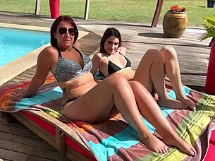 Vanessa And Candie Engage In Intense Outdoor Threesome With European Milf Slut